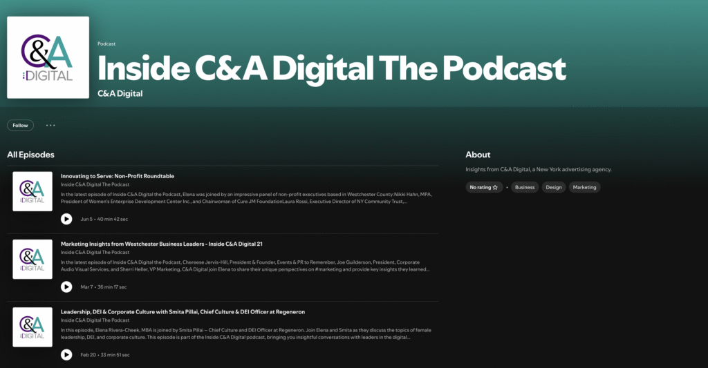 The Spotify feed of Inside C&A Digital: The Podcast